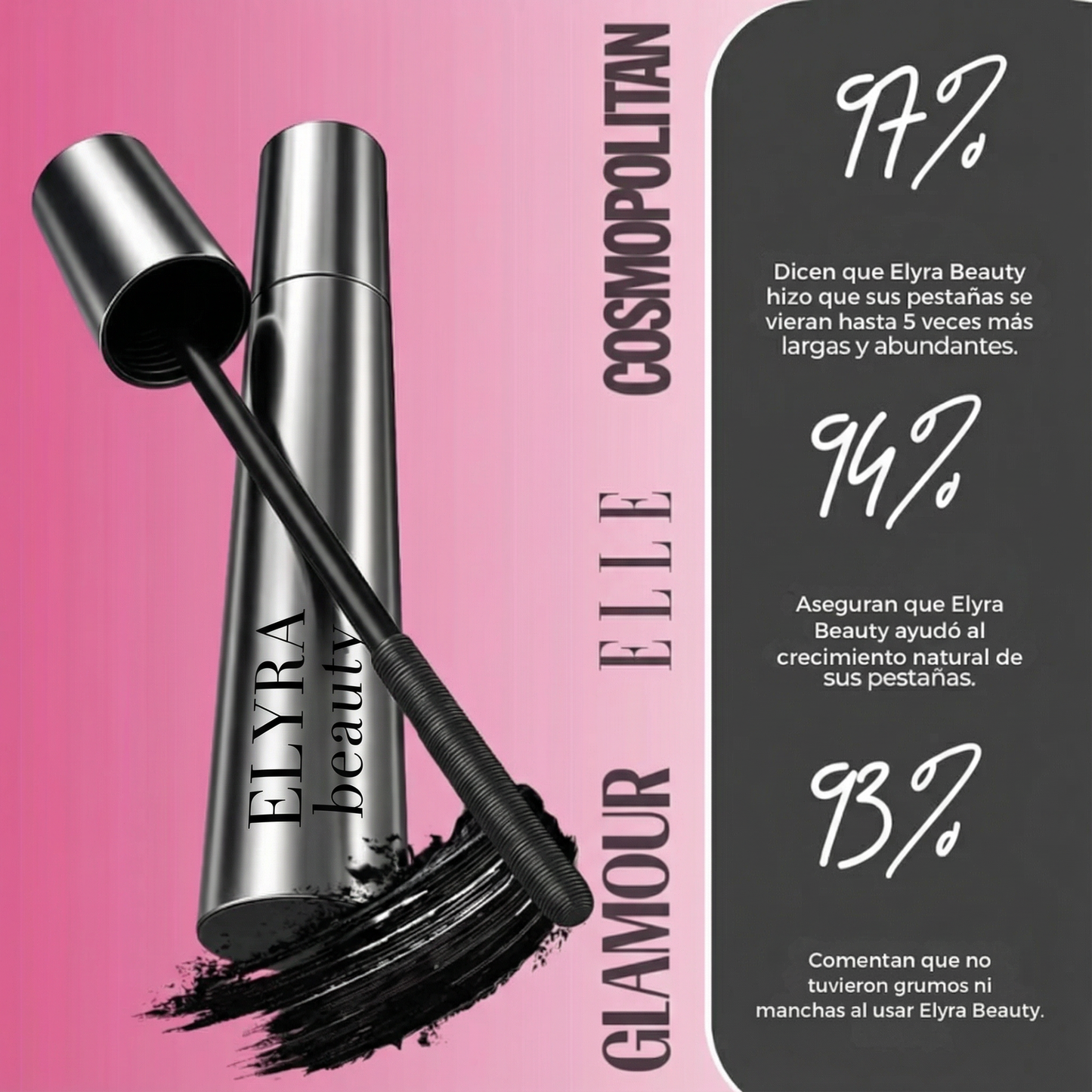 Elyra Beauty | Mascara de pestañas alargadora y nutritiva natural
