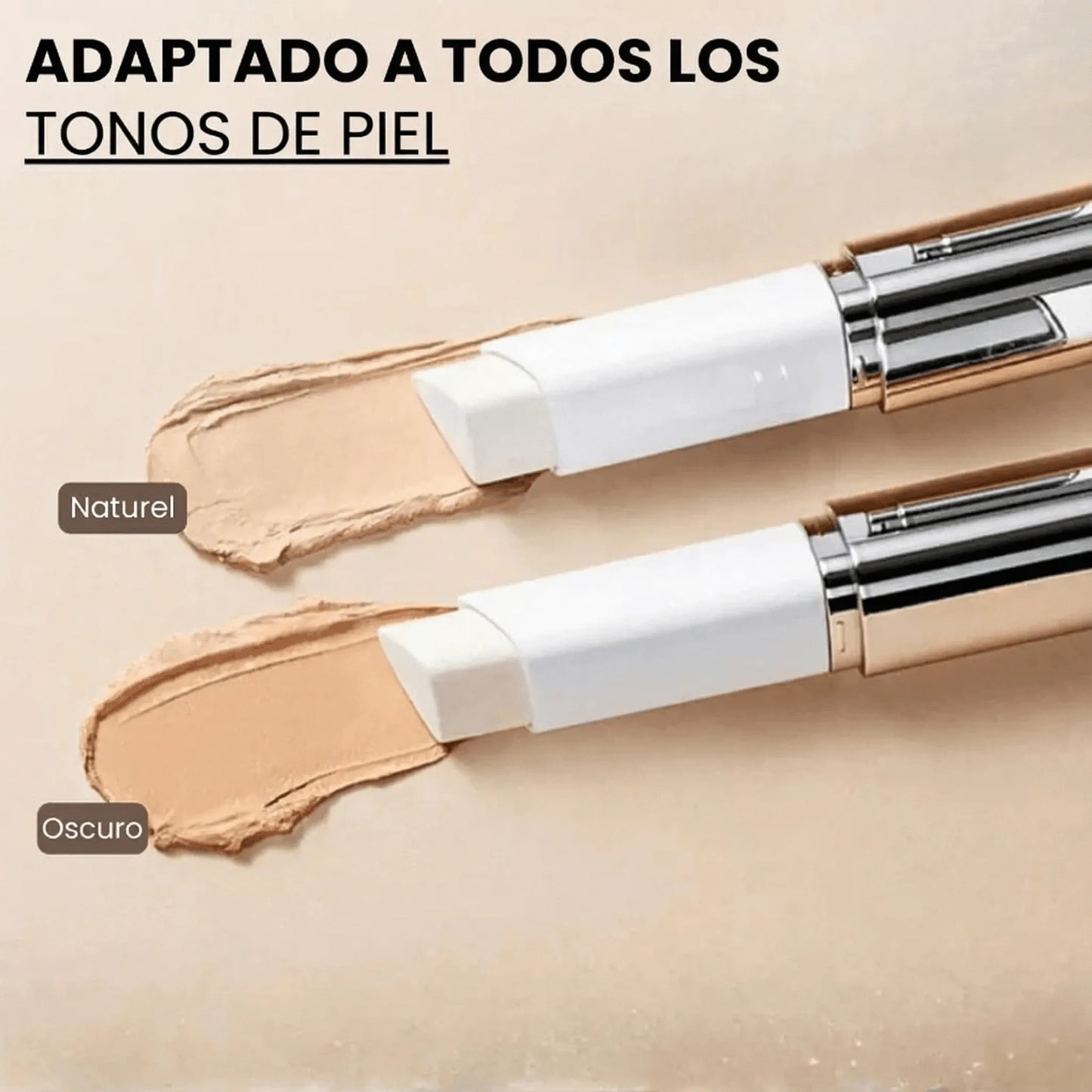 Fondo de maquillaje 2 en 1 con brocha integrada