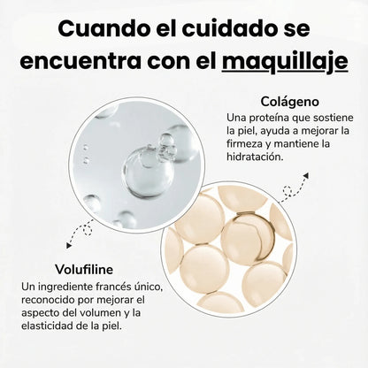 Fondo de maquillaje 2 en 1 con brocha integrada